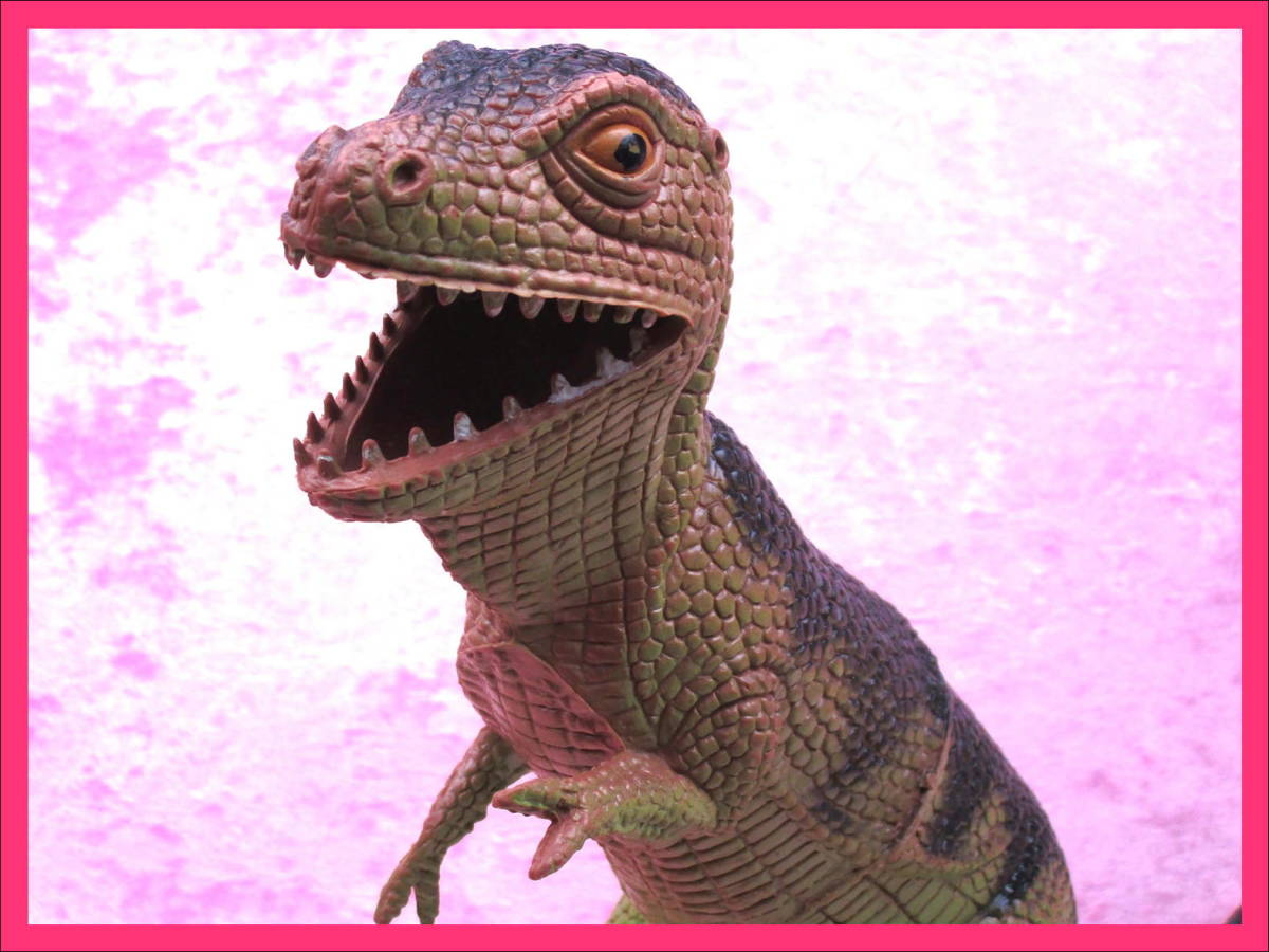 恐竜フィギュア ★ ティラノサウルス ソフビ フィギュア 26㎝ 1996 中国製 ／ 1点_画像2