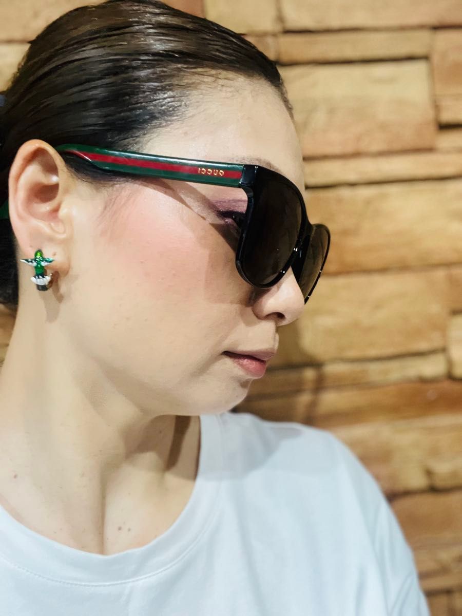 GUCCIブラック ラウンド型サングラス グラデーションレンズ GUCCIブラック ラウンド型サングラス グラデーションレンズ
