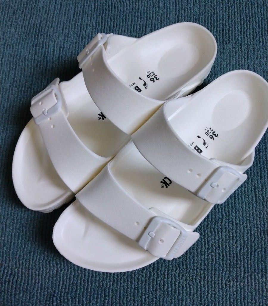 BIRKENSTOCK ホワイト フラットサンダル 関税送料込み BIRKENSTOCK サンダル ホワイト 36 23 5|Yahoo!フリマ(旧