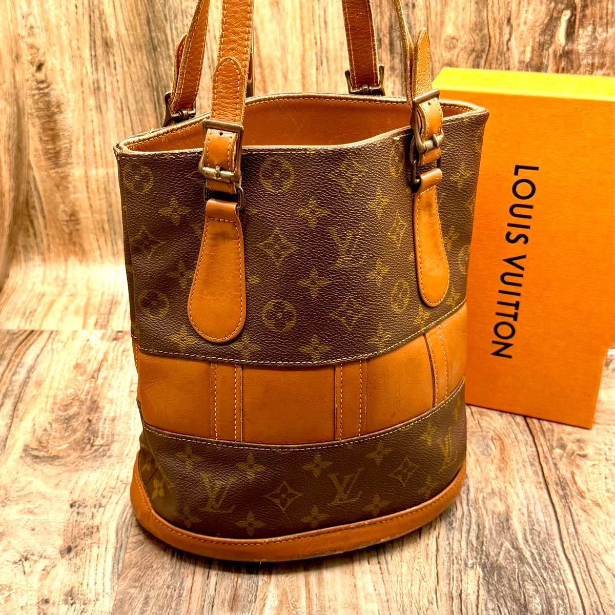 Louis Vuitton ルイヴィトン トートバッグ バケット モノグラム 極美品 USA限定 ルイヴィトンモノグラム バケットPM トート
