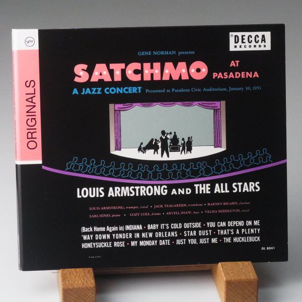 【即決 デジパック】LOUIS ARMSTRONG AND THE ALL STARS　ルイ・アームストロング　SATCHMO AT PASADENA_画像1