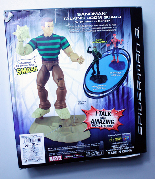 figure -[THINKWAY TOY:SPIDER-MAN3, SANDMAN TALKING ROOM GUARD / Spider-Man  3, Sand man ] box pain equipped new goods unopened 744R: Real Yahoo auction  salling
