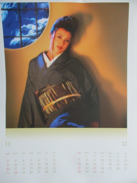  Fujiwara Norika calendar rare goods, Heisei era 10 . year (2003 year ) calendar used cover only loss other month is all together.. i009-2