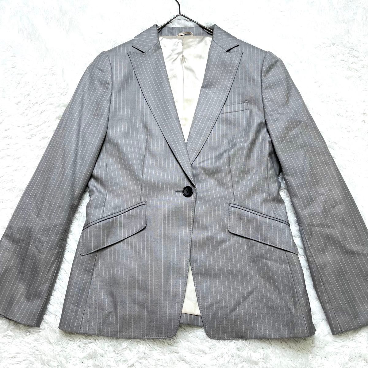 【極美品】Perfect Suit FActory パンツスーツ ストライプ 極美品 パーフェクトスーツファクトリー パンツ スーツ