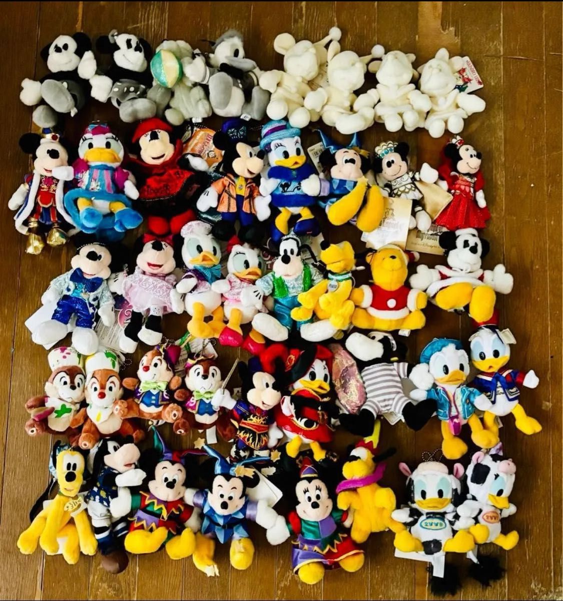 ディズニーランド・ディズニーシー ミッキー・ミニー・プルート他 ぬいば 47体 ディズニーランド・ディズニーシー ミッキー・ミニー・プルート