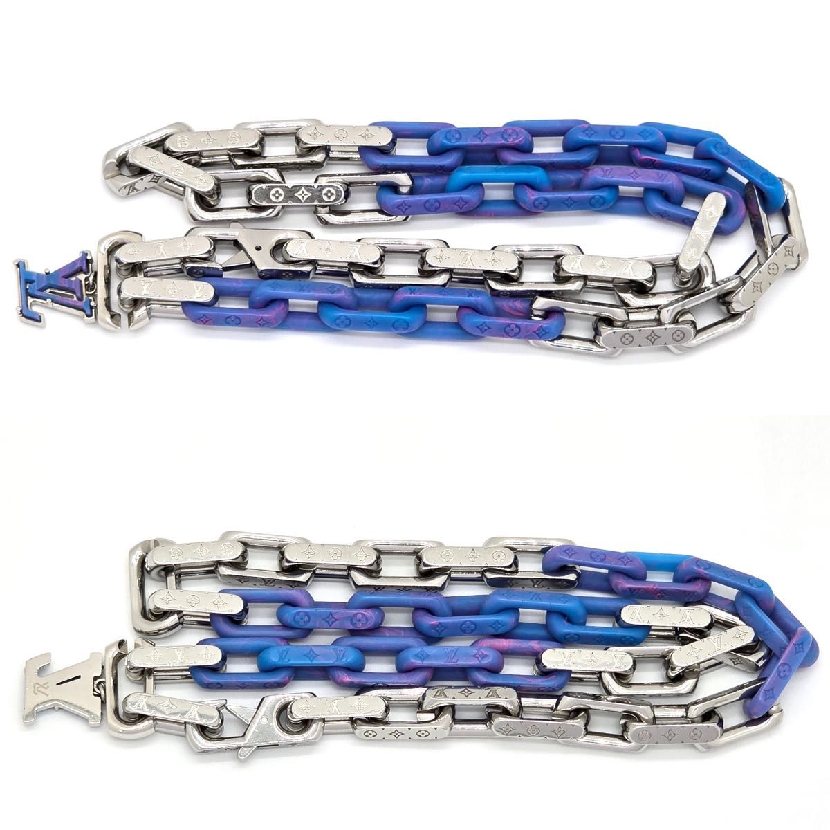人気☆Louis Vuitton☆ネックレス・モノグラムチェーン ブルー ルイヴィトン M01494 ネックレス・チェーン モノグラム ブルー