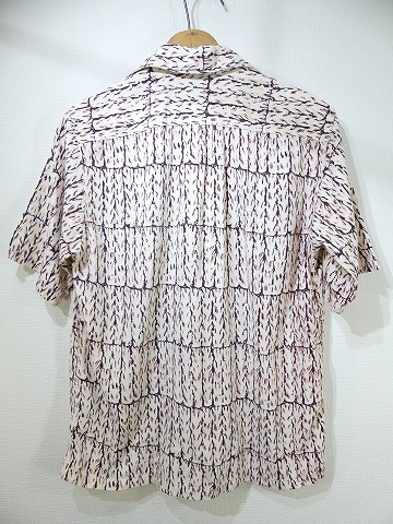  rare rare pattern 40s Vintage Van Heusen long Point total pattern ALL OVER PATTERN cotton short sleeves shirt S 30s 50s