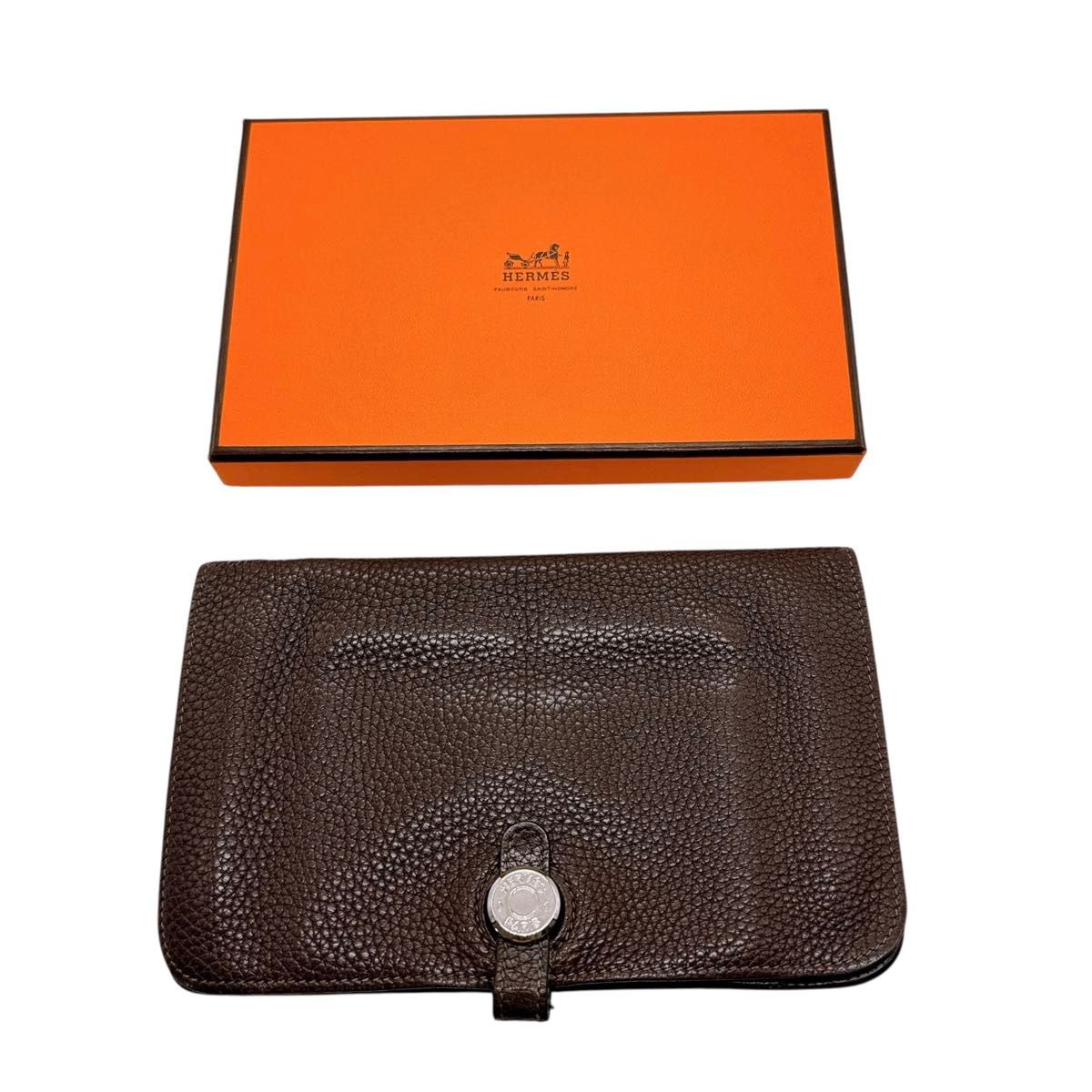 HERMES★エルメス ドゴンGM トリヨンクレマンス 財布 Aランク エルメス トリヨンクレマンス ドゴンGM 長財布 HERMES 美品