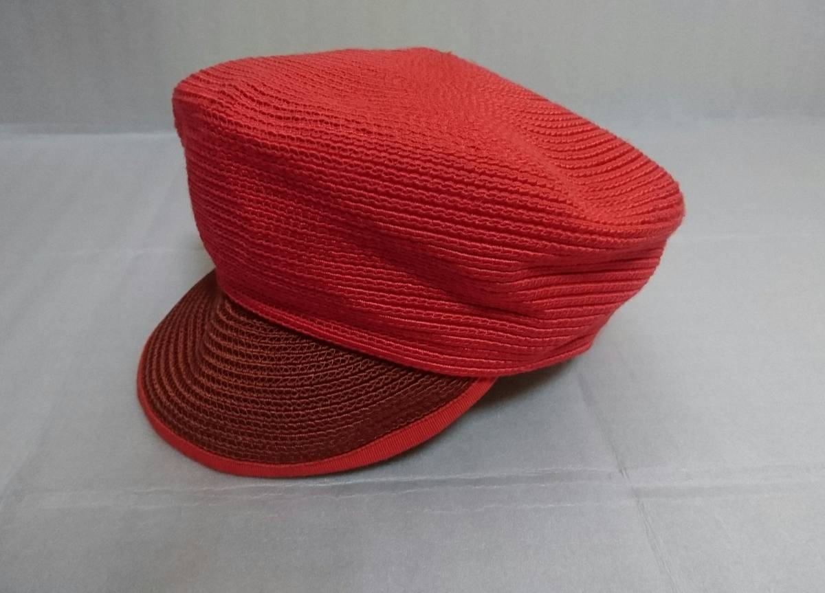 JACQUES LE CORRE ジャックルコー フランス製 帽子 H.P FRANCE 赤 ブラウンアッシュペーフランス キャスケット