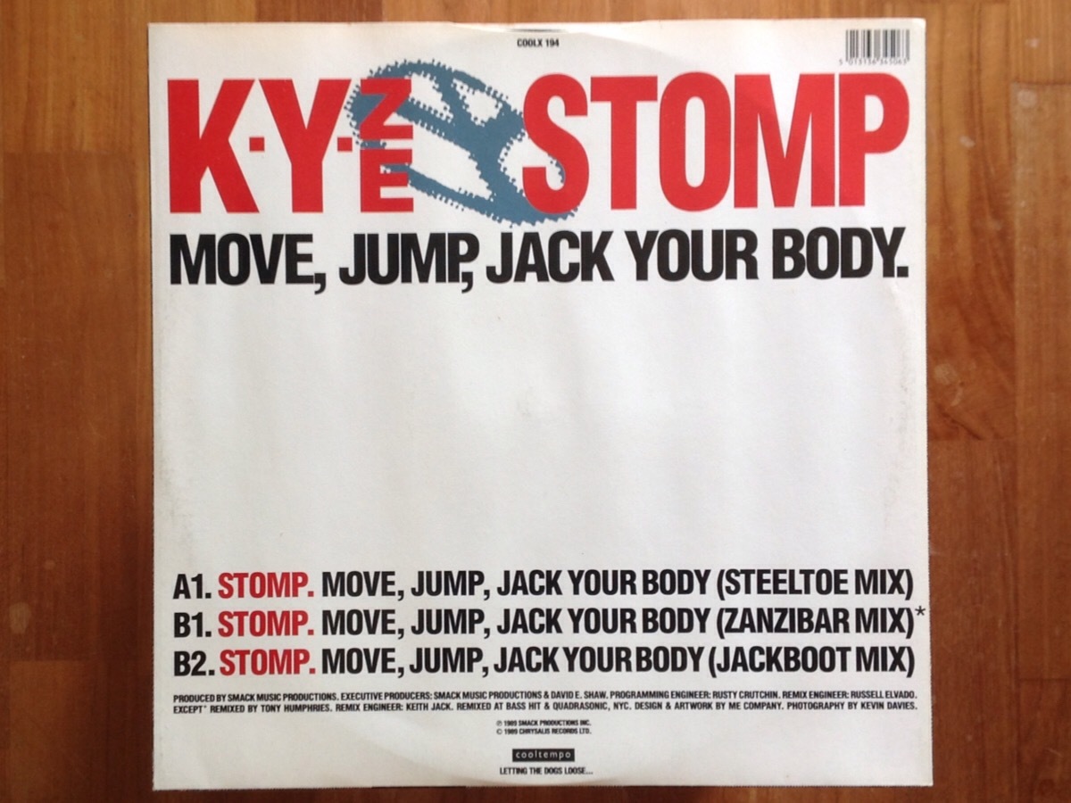 K-Y-EZ - STOMP (Move, Jump, Jack Your Body) - 1989 UKオリジナル12インチ/ Smack / Tony Humphries / K-YZE / KYZE_画像2