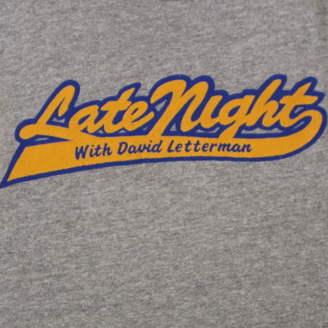 80s トリコタグ USA製 Champion Late Night With David Letterman Tシャツ L グレー チャンピオン ロゴ カレッジ チーム ヴィンテージ_画像4