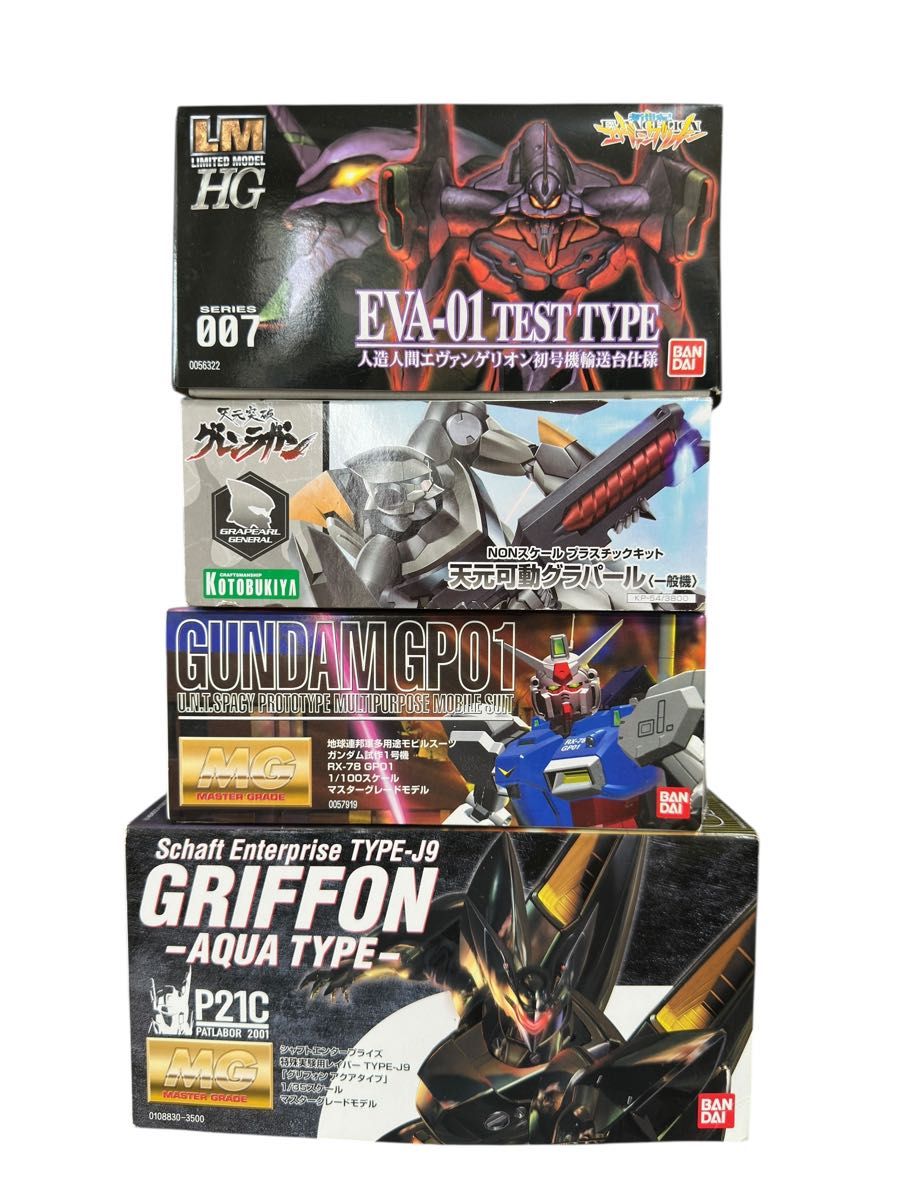 59新品プラモデル4点セット BANDAI ガンダム エヴァ グレンラガン 59新品プラモデル4点セット BANDAI ガンダム エヴァ