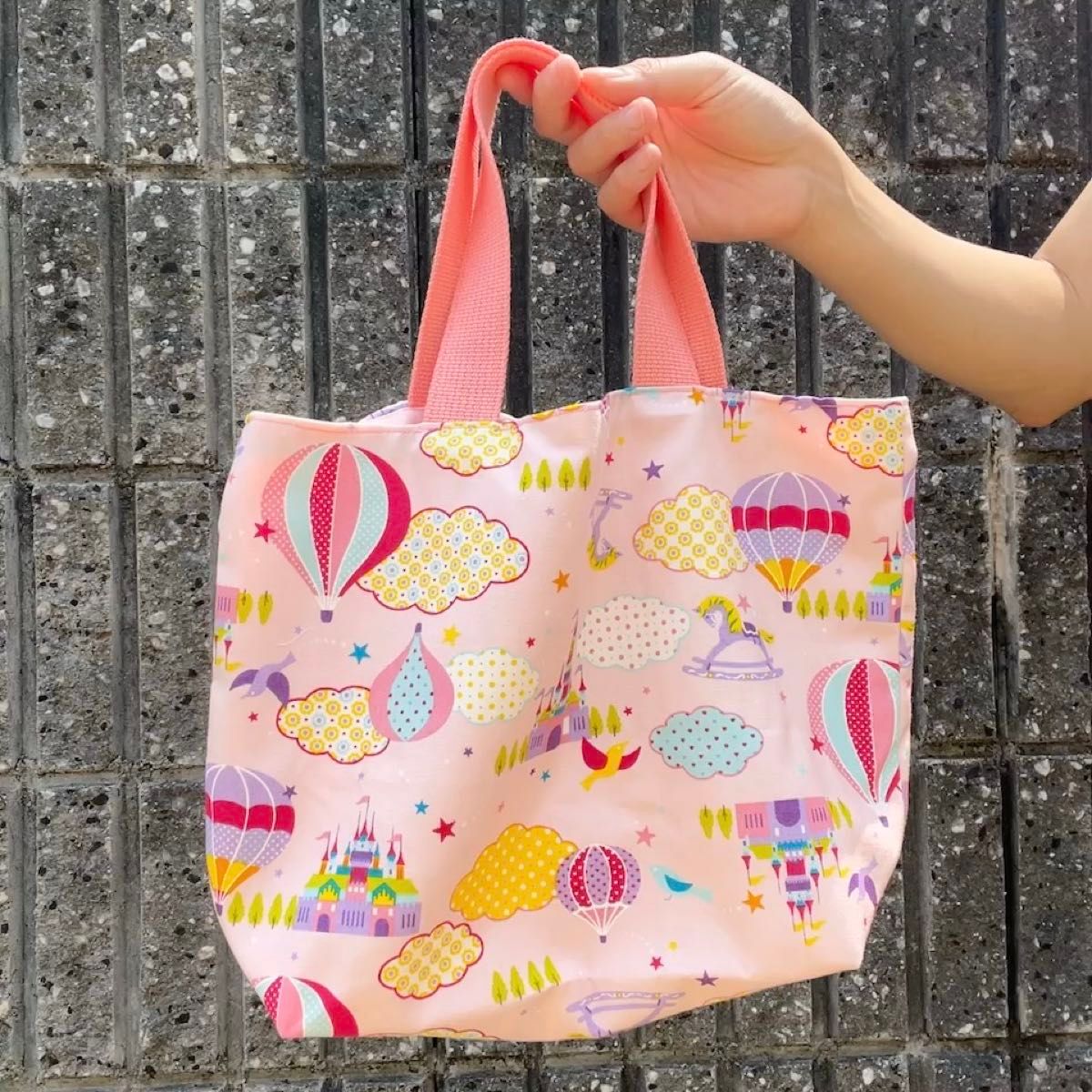ハンドメイド ミニトートバッグ 手提げ トートバッグ サブバッグ ランチバッグ お散歩バッグ
