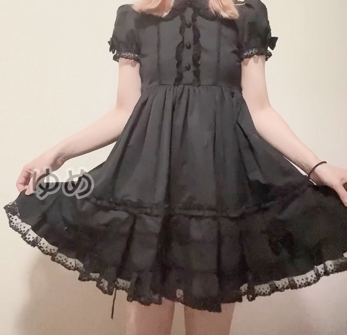 ゴスロリ ワンピース リボン