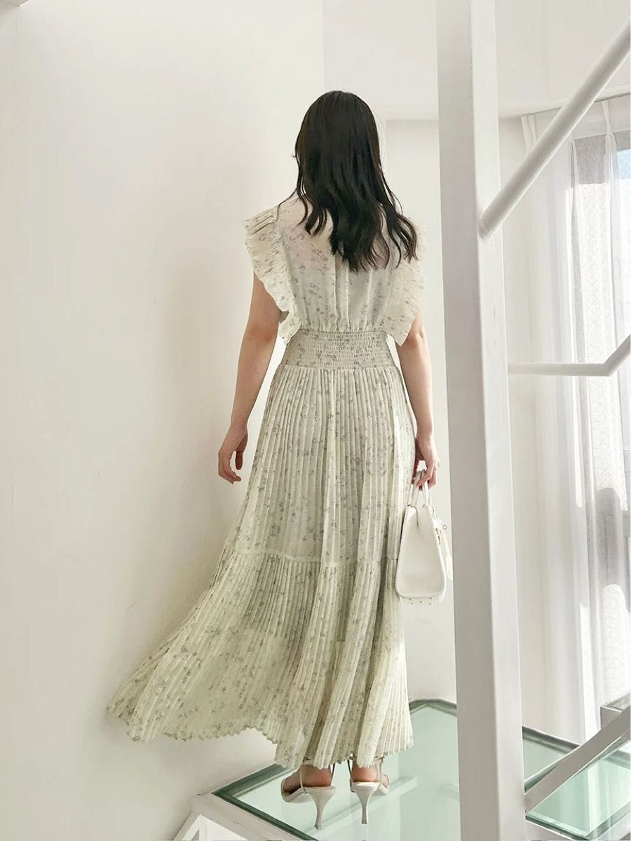 【ぱんだ】SNIDEL Sustainableフリルワンピース ミント 2 美品 SNIDEL スナイデル Sustainableフリルワンピース size0 MNT