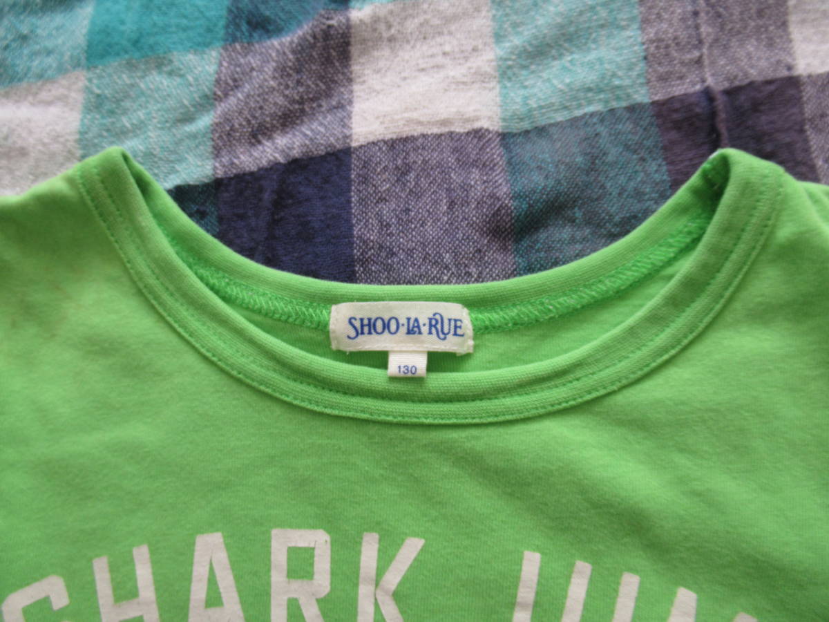 「SHOO LA RUE」130cm　黄緑半袖Tシャツ　「OLD NAVY」Sサイズ（130cm）グレー半袖シャツ（未使用）男の子　★2着セット　送料約200円込