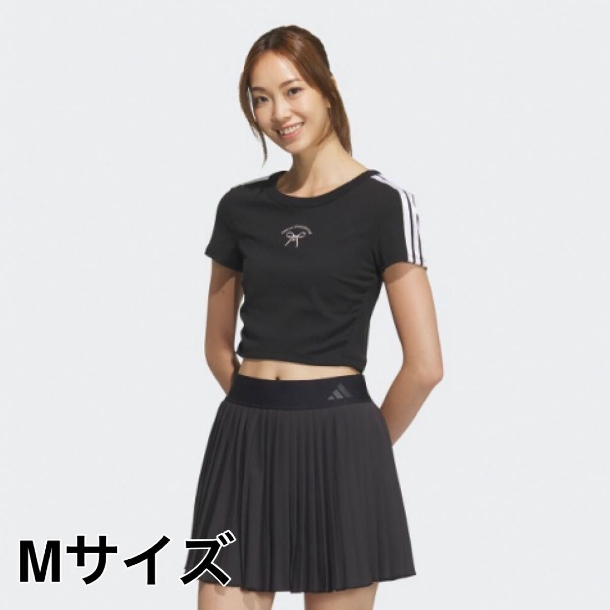 【日本未入荷】バレエコアadidasリボンロゴクロップドTシャツ バレエコアadidasリボン クロップドTシャツ M|Yahoo!フリマ(旧