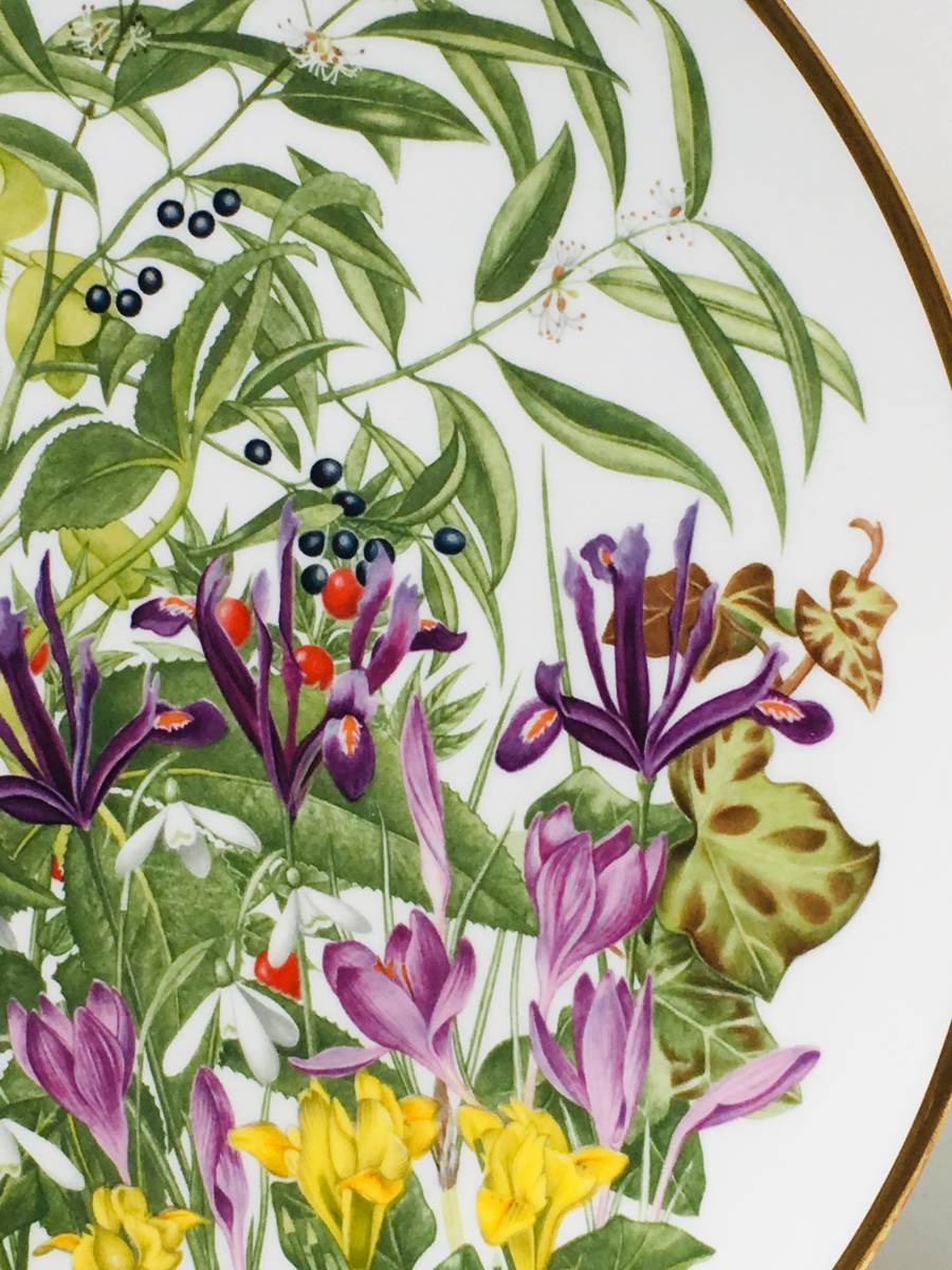 ウェッジウッド 2月 大皿 直径27.5cm お花 フラワーの飾り皿_画像4