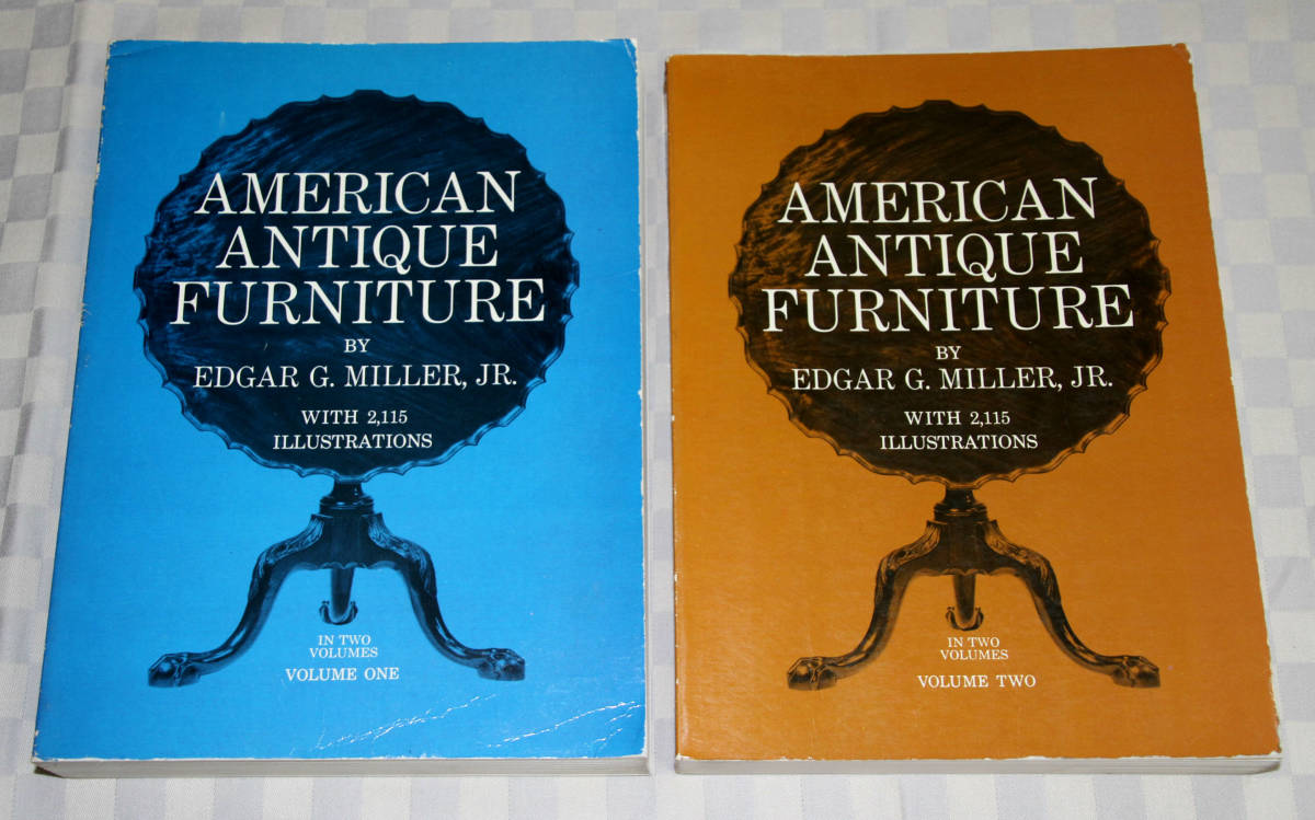 洋書　 American Antique Furniture　Vol. 1 & 2　 米国アンティーク家具カタログ　2冊セット　大型本　 中古本_画像1