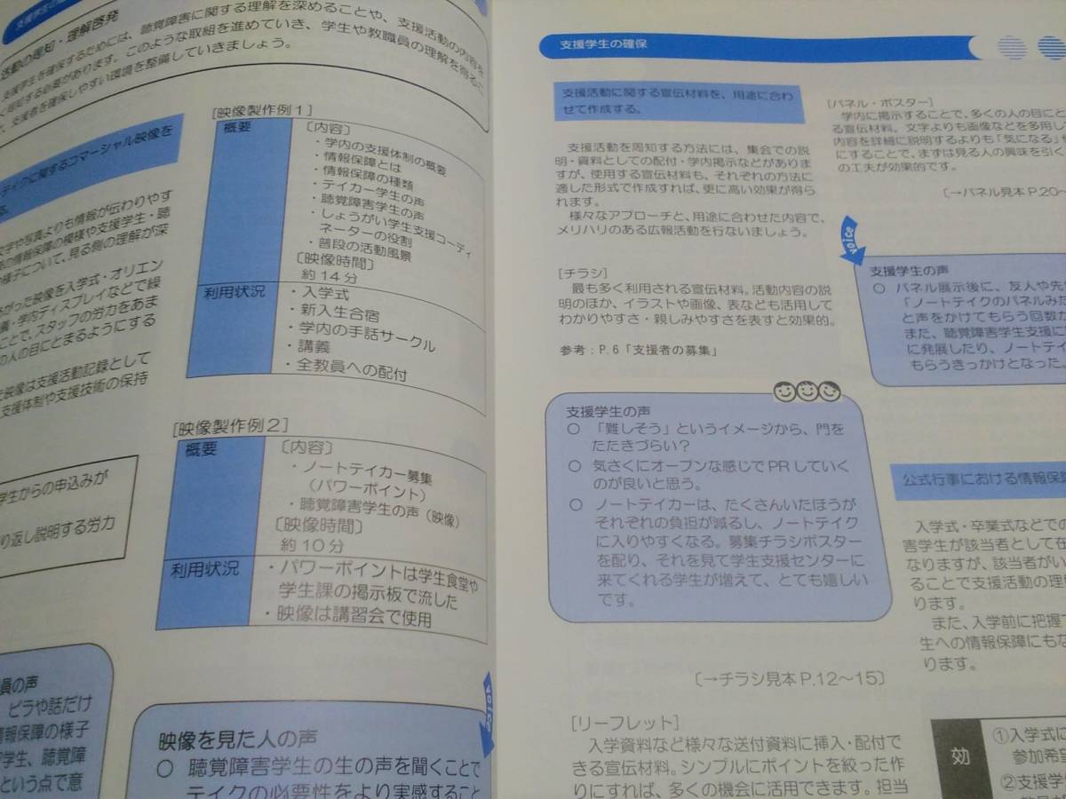 Paypayフリマ 即決 送料無料 聴覚障害学生支援の実践事例集 日本学生支援機構 聴覚障害 勉強会 ノートテイカー 美品