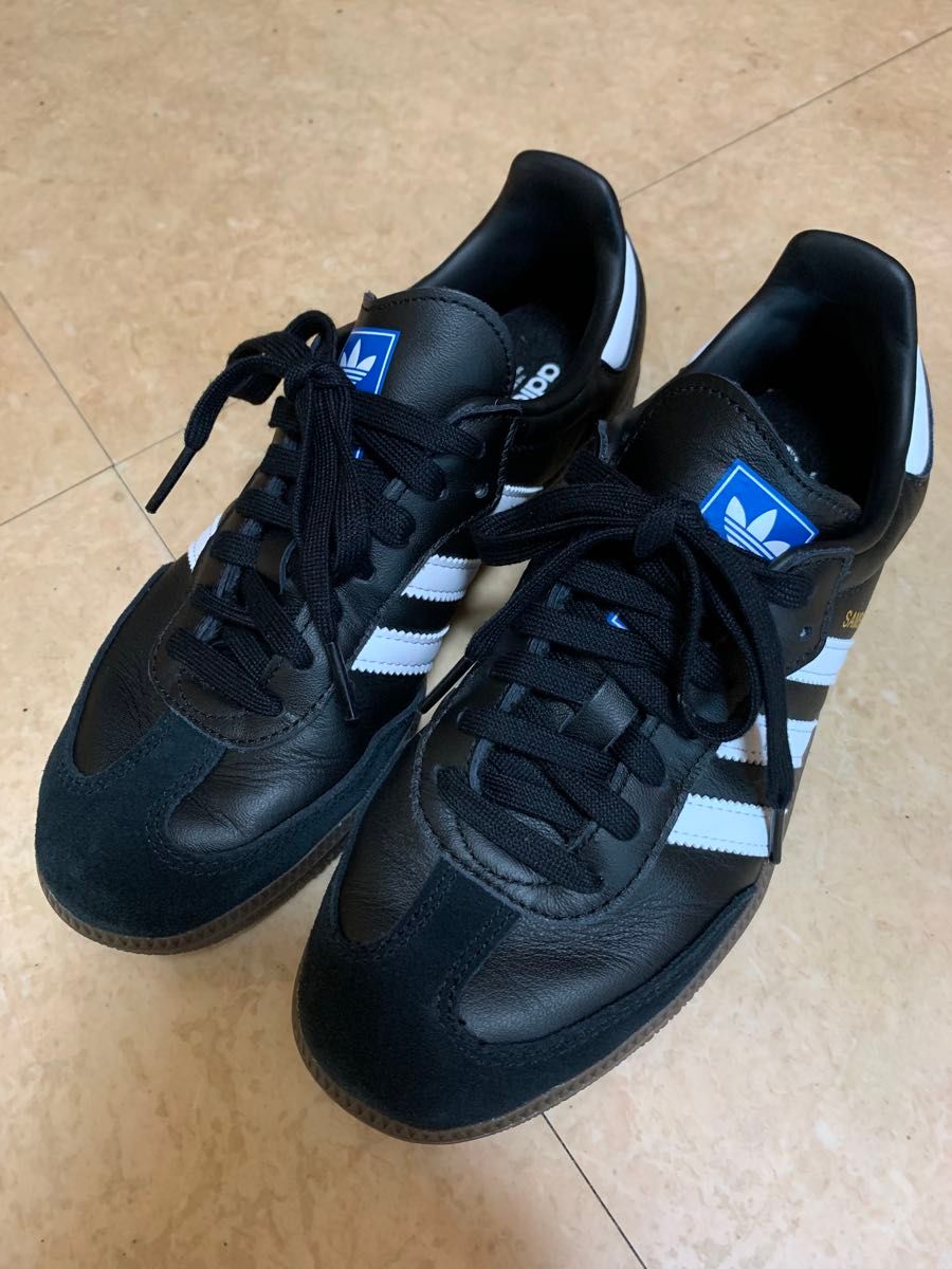 adidas Samba 24㎝ 美品 美品】adidas Samba ブラック/ホワイト スニーカー 24センチ