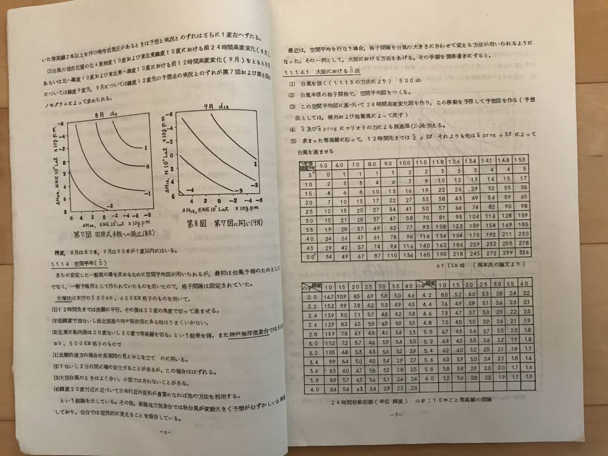 超入手困難【気象庁予報部 台風の進路予想法-力学的根拠によるもの-】1965年（昭和40年）2月 タイプ印刷 アメダス 気象衛星の画像8