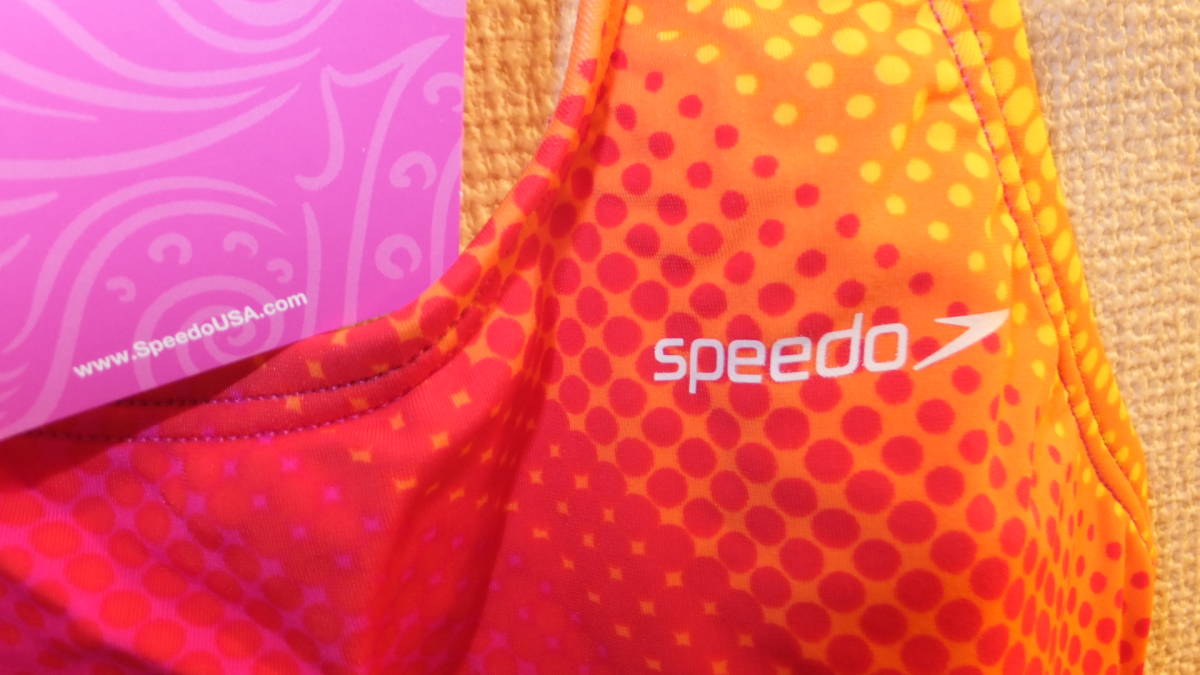 ★SPEEDO GIRLS SWIMWEAR★Costco 新品スピードワンピース水着女性サイズ12　NEWコストコ輸入物One piece neon pink size 12 　アメリカ_画像2