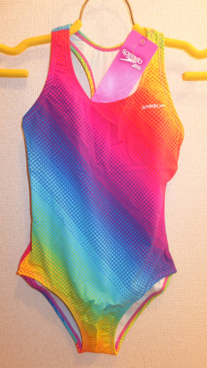 ★SPEEDO GIRLS SWIMWEAR★Costco 新品スピードワンピース水着女性サイズ12　NEWコストコ輸入物One piece neon pink size 12 　アメリカ_画像1