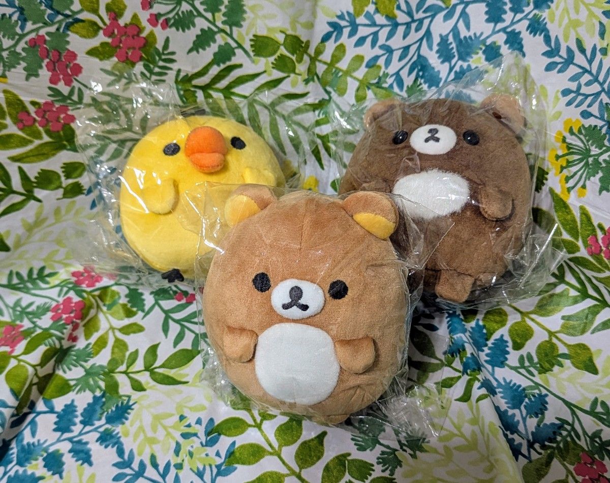 リラックマストア限定 まんまるもーちもちぬいぐるみ3体 リラックマ まんまるもーちもちぬいぐるみ 3個セット 新品未開封