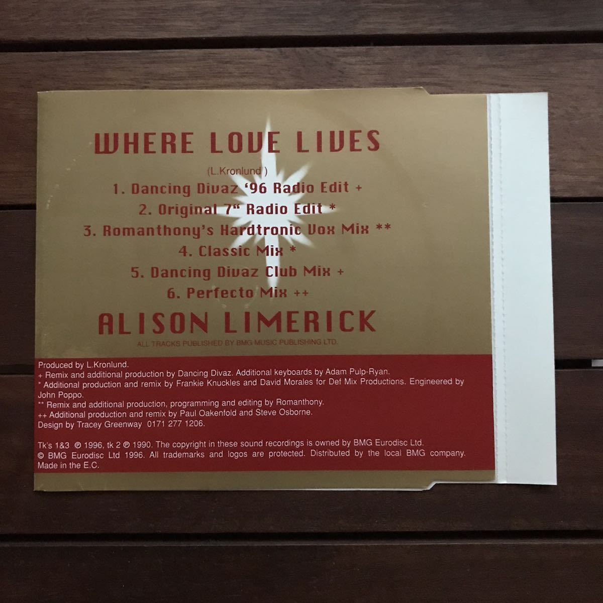 【house】Alison Limerick / Where Love Lives［CDs］def mix 名盤《5b009 9595》_画像2