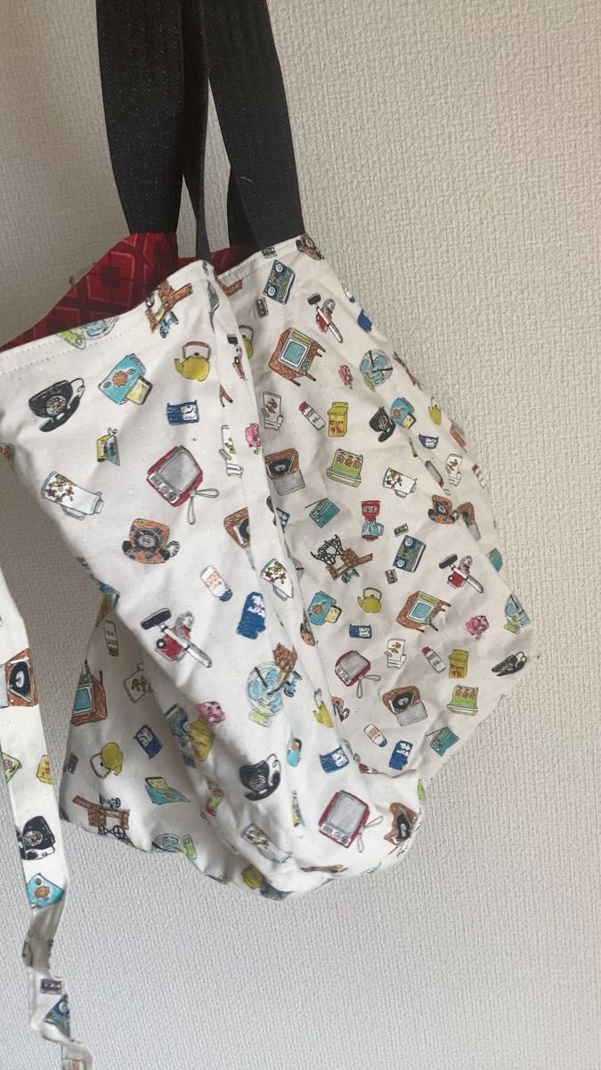 ポケット付きリバーシブル エコバッグ