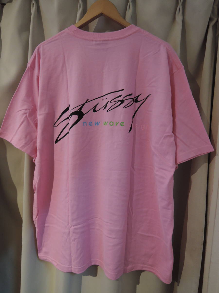 STUSSY ステューシー New Wave Designs Tee ピンク Lサイズ 最新 人気商品 値下げしました_画像1