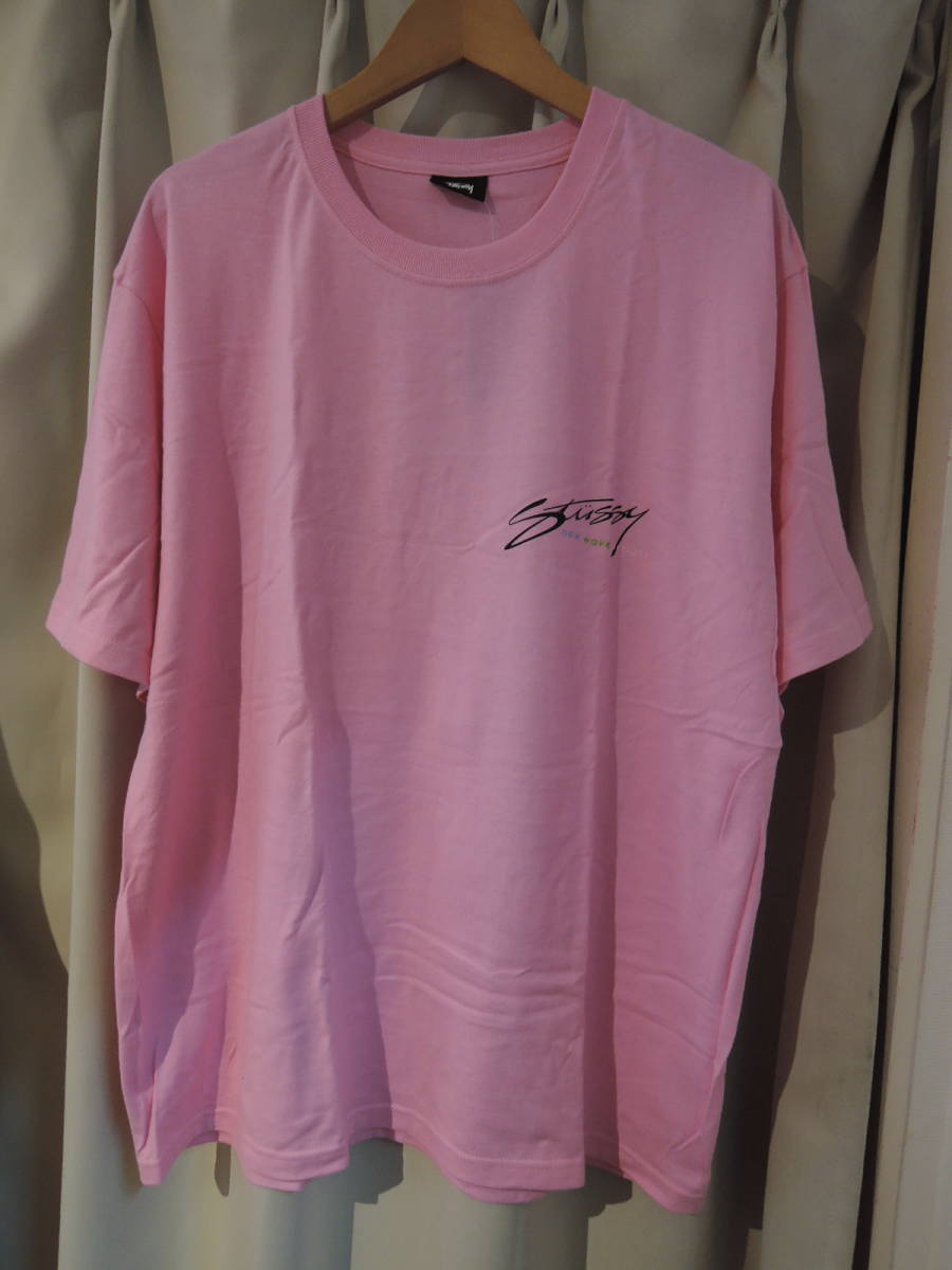 STUSSY ステューシー New Wave Designs Tee ピンク Lサイズ 最新 人気商品 値下げしました_画像2