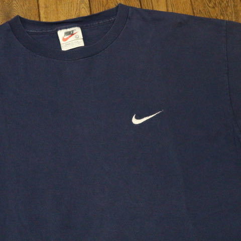 ヤフオク! - 90s USA製 NIKE Tシャツ ネイビー L ロゴ
