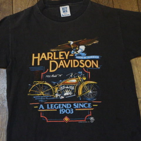 Yahoo!オークション - 80s USA製 Harley Davidson Tシャツ...