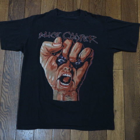 80s Alice Cooper T-shirt Raise Your Fist and Yell Tour black Alice Cooper Tour both sides print band lock Vintage 