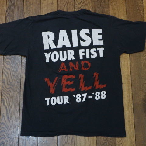 80s Alice Cooper T-shirt Raise Your Fist and Yell Tour black Alice Cooper Tour both sides print band lock Vintage 