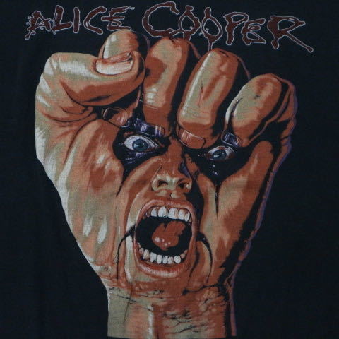 80s Alice Cooper T-shirt Raise Your Fist and Yell Tour black Alice Cooper Tour both sides print band lock Vintage 