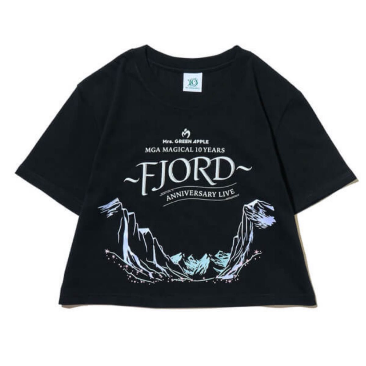 ミセス FJORD (フィヨルド)クロップド ロゴTシャツ ブラック Mrs GREEN APPLE ミセスグリーンアップル フィヨルド FJORD ロゴ