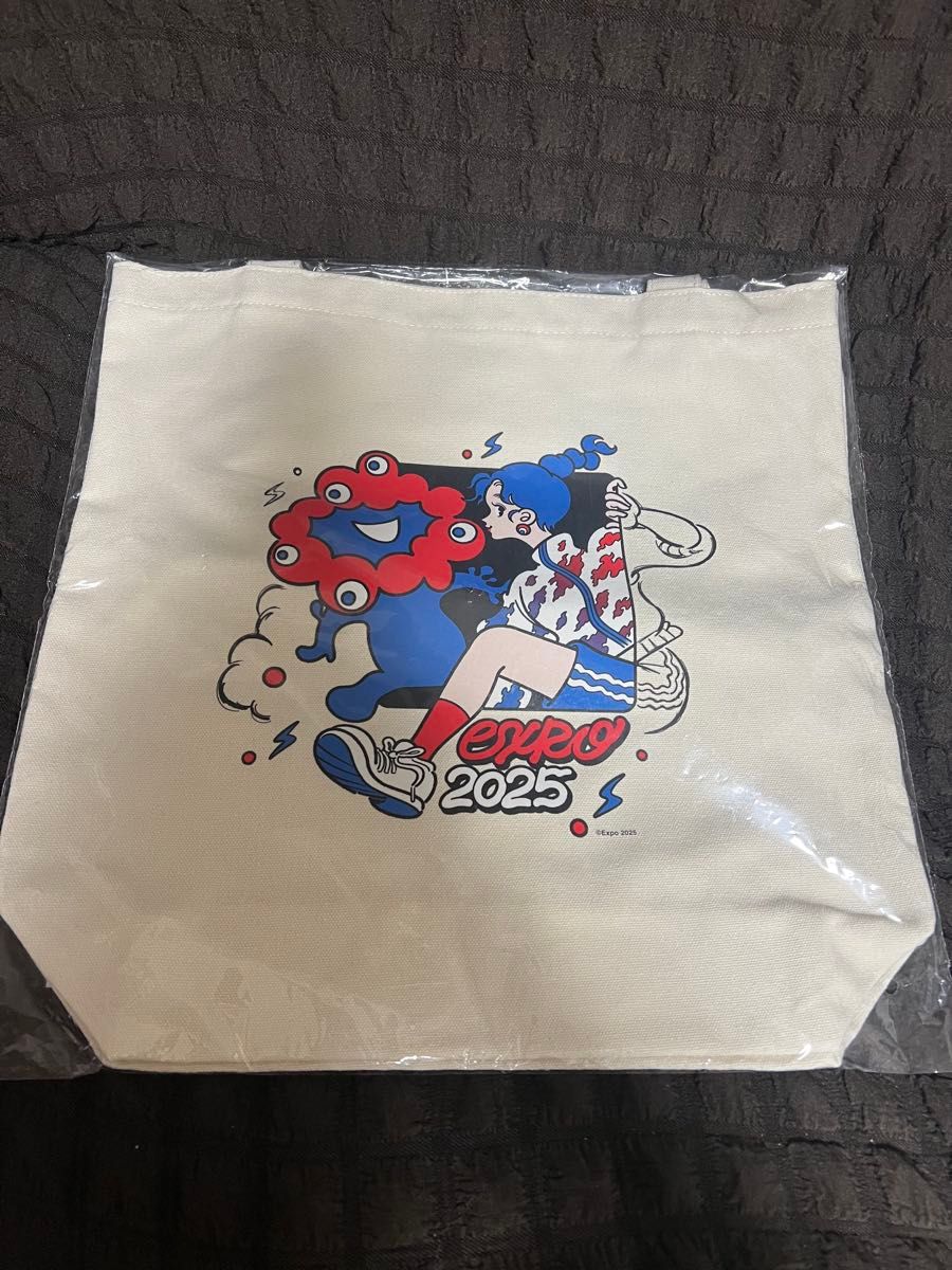 ミャクミャク サンレモ expo 限定 コラボTシャツ Mサイズ/トートバック 大阪関西万博 サンレモ ミャクミャク コラボ トートバッグ