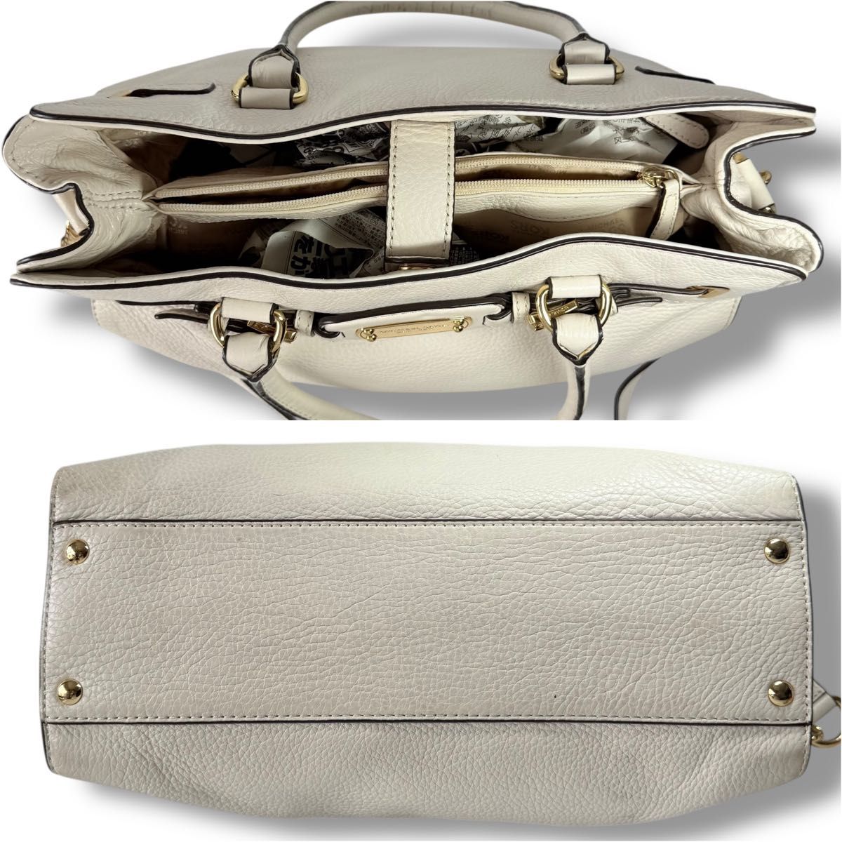 極美品 MICHAEL KORS 2way レザー トートバッグ ショルダー 美品】MICHAEL KORS マイケルコース 2way レザー 本革 トート