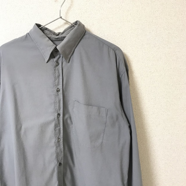 ★GIORGIO ARMANI ジョルジオアルマーニ★メンズ 無地 長袖 Tシャツ ワイシャツ カジュアルシャツ size 42 16 1/2_画像4