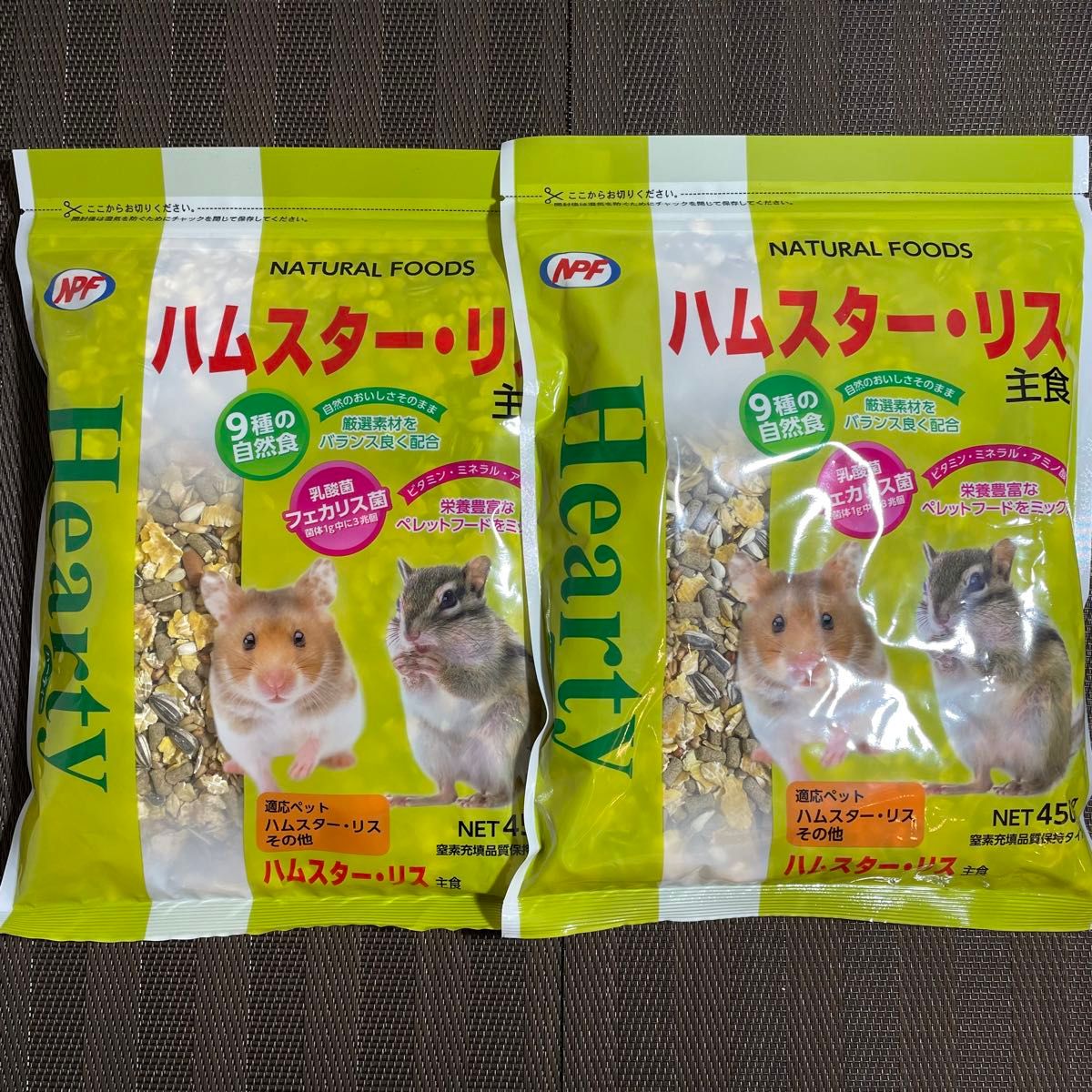 ナチュラルペットフーズ ハーティー ハムスター・リス 450g×1個