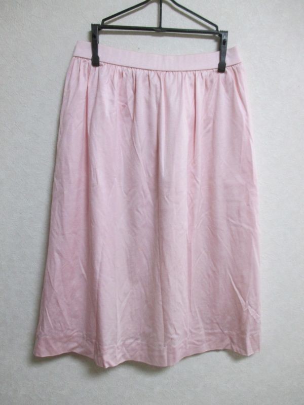 最新作 レオナール ギャザースカート ピンク ※アウトレット品 W63