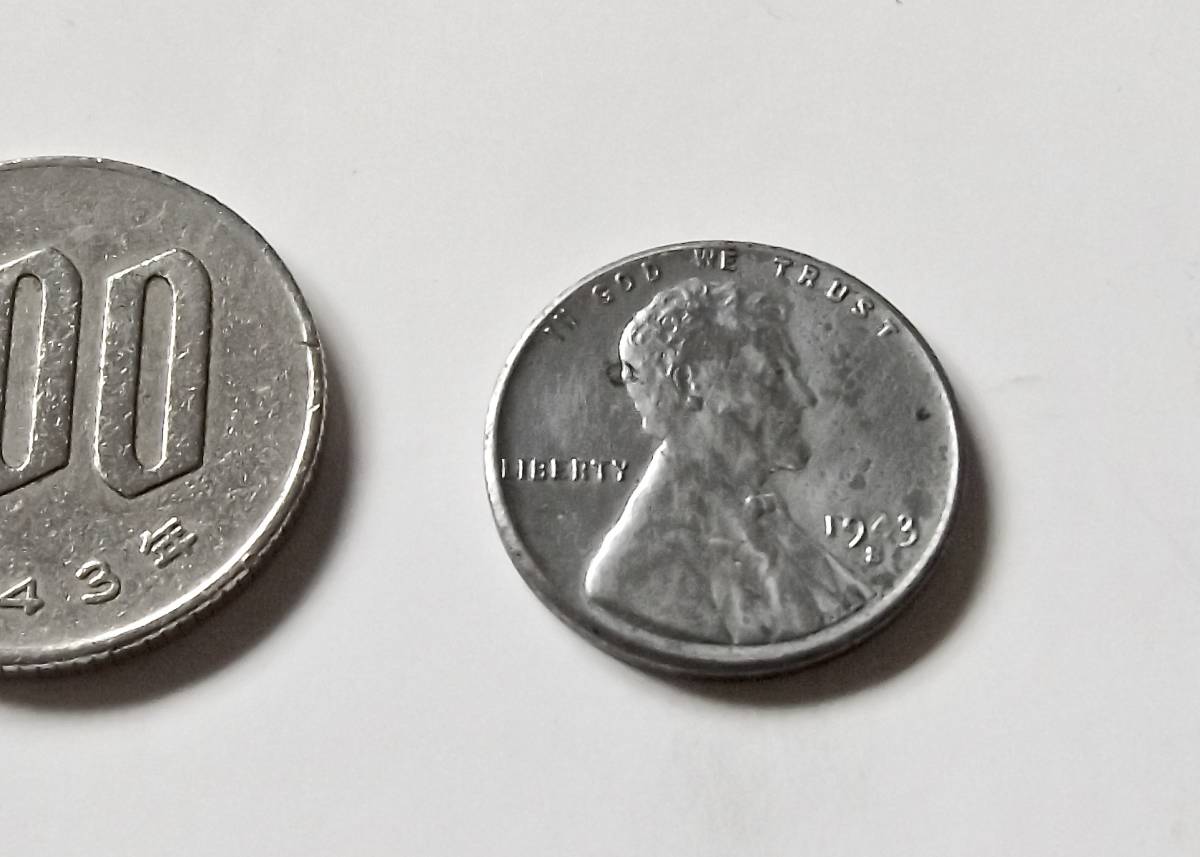 Yahoo!オークション - 鉄貨幣 アメリカ合衆国 1セントコイン 1943年 