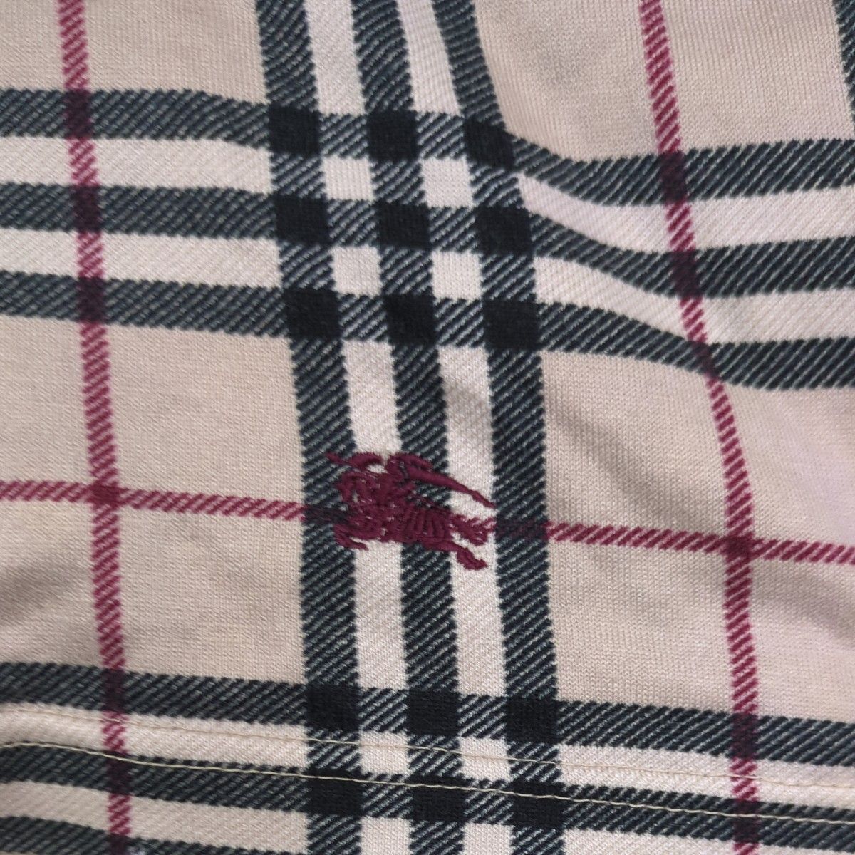 BURBERRY BLACK LABEL チェック柄 リボン付き 半袖 Tシャツ 希少Lサイズ BURBERRY BLACK LABEL カットソー ノバチェック