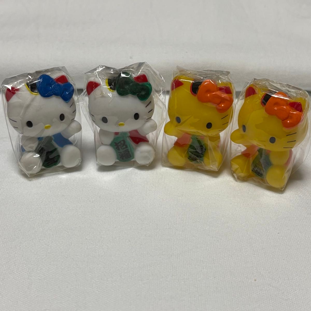 ハッピー 七福 招き猫 (金色) ハローキティ サンリオ ハローキティ 七福 招猫 金運 招福 安全 当時物|Yahoo