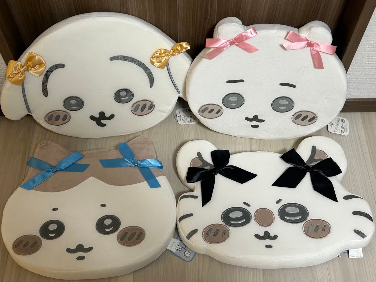 低反発クッション リボン ハチワレ モモンガ ねそべりBIGちいかわ モモンガ ちいかわ 低反発クッション リボン ハチワレ うさぎ モモンガ