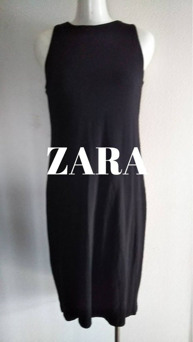 Paypayフリマ Zara ノースリーブ ワンピース 黒 Lサイズ Paypayフリマ Zara ノースリーブ ワンピース 黒 Lサイズ