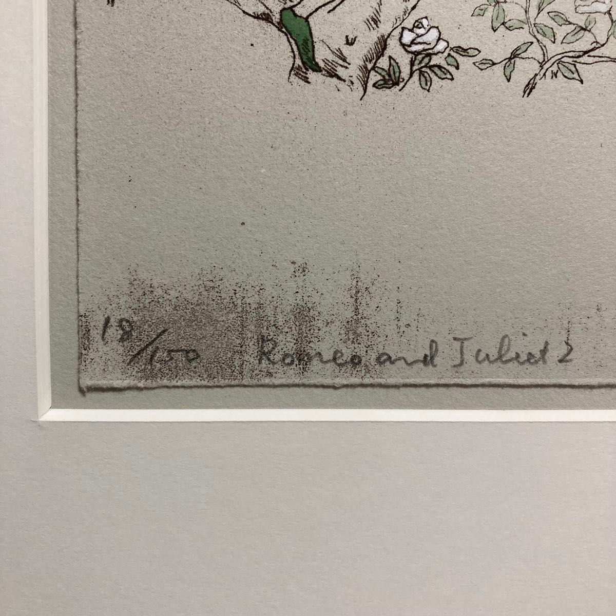 【真作】山本容子「ロミオとジュリエット」手彩色エッチング 直筆サイン 版画 絵画 真作】山本容子「ロミオとジュリエット」手彩色エッチング 直筆